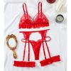 Sexy Lingerie Embroidered Patchwork Sexy Body-Shaping Lingerie for Women Hard Garter Belt Lace Bra Ladies Sexy Underwear