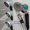 Propeller Shower Head with Digital Temperature Display Screen 3 Modes High Pressure Large Flow Shower Faucet Bathroom Accessorie