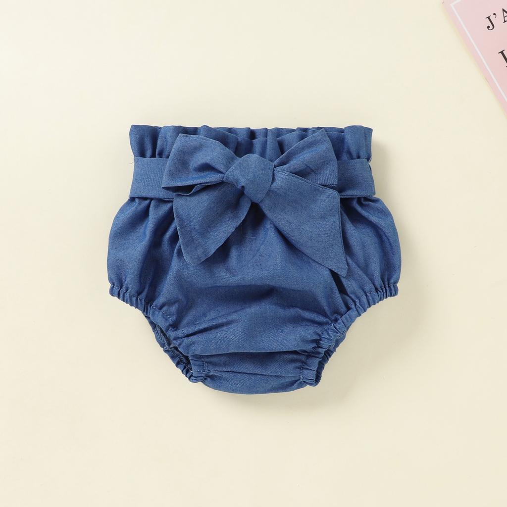 Compre Newborn Infant Baby Girls Rainbow Romper+Denim Bow Pants