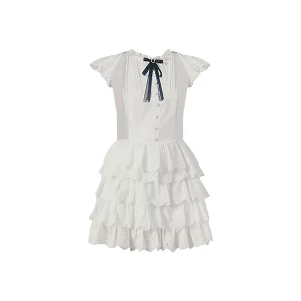 

Xiaofei sleeve cake dress women s casual early autumn gentle and sweet princess dress small man looking thin XL- (recommended 110-60kg)