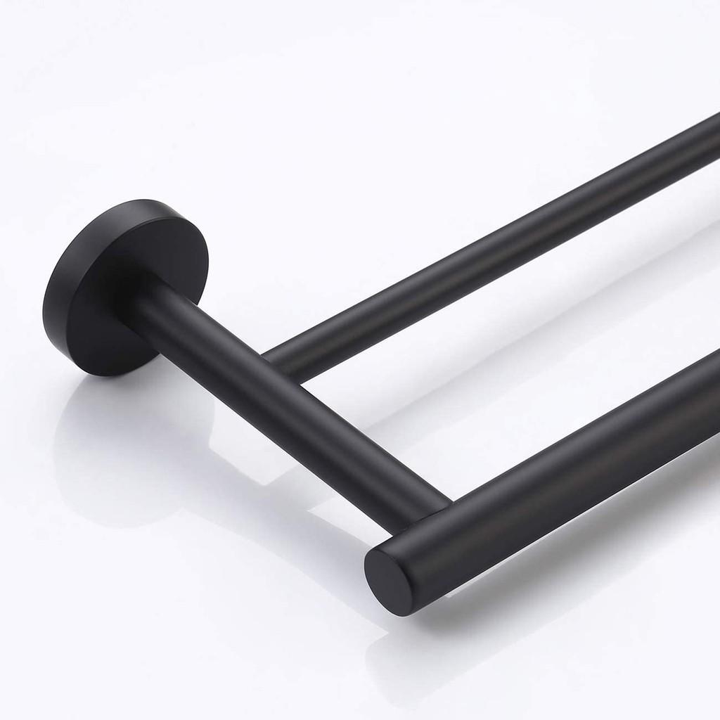 SUS 304 Stainless Steel Wall Mount Towel Holder Household Double Towel Rod Bathroom Rustproof Towel Rack