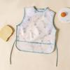 HappyFlute New One Piece With Pocket Waterproof Cartoon Printing Sleeveless Hook&Loop Design Multifunction Use Baby Bib