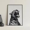 Trendy Leopard Roar Print Black and White Wall Art Pictures for Living Room Home Decor Unframed