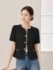 Selly'S Decorative Button Puff Shirring Jacket_V5B-Cjk003