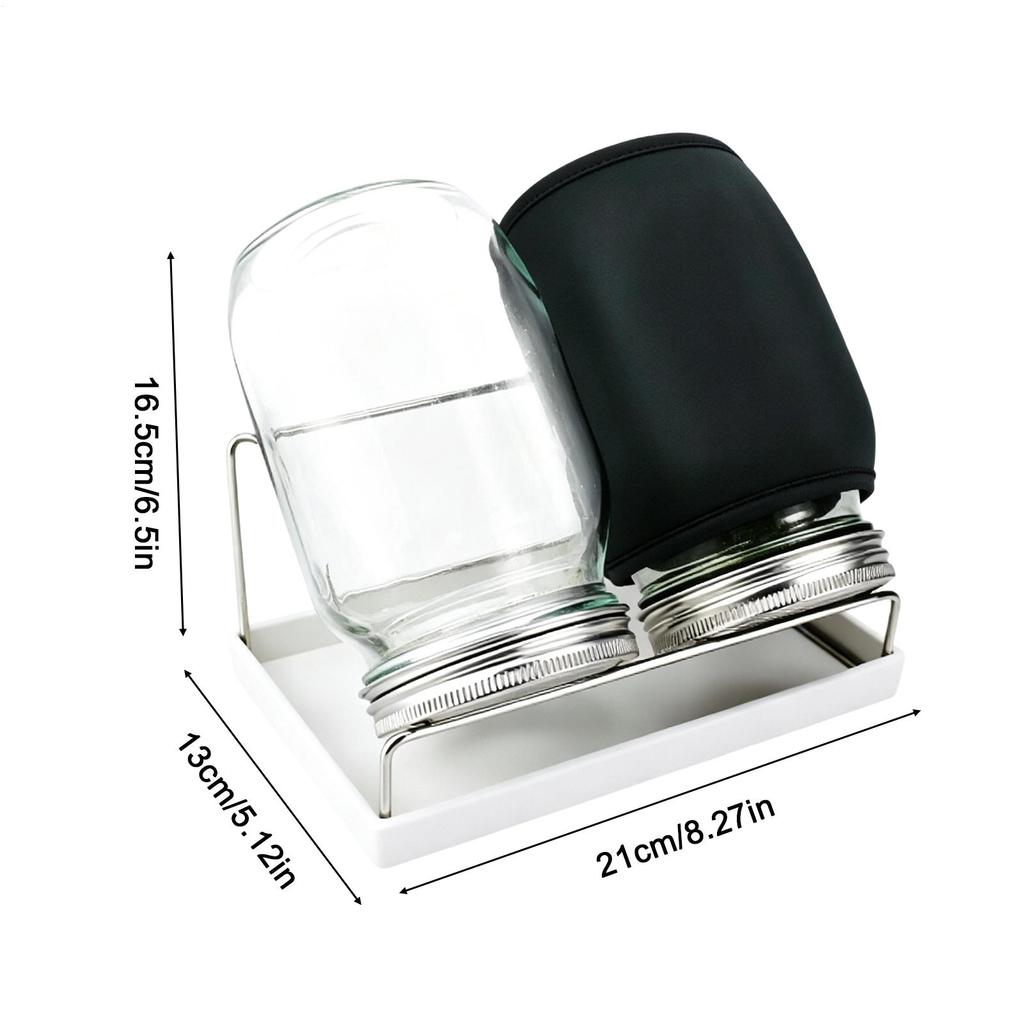 Sprouting Jar Stainless Steel Screen Lids With Blackout Sleeve And Stand Sprouting Jars With Screen Lids For Home Kitchen Living