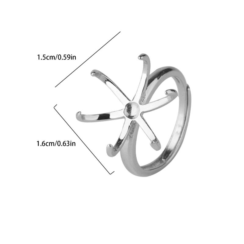 Set of 4 Elegant Blank Claw Rings Support  Adjustable Blank Claw Rings Base Setting Perfect Gift for Jewelry Enthusiasts