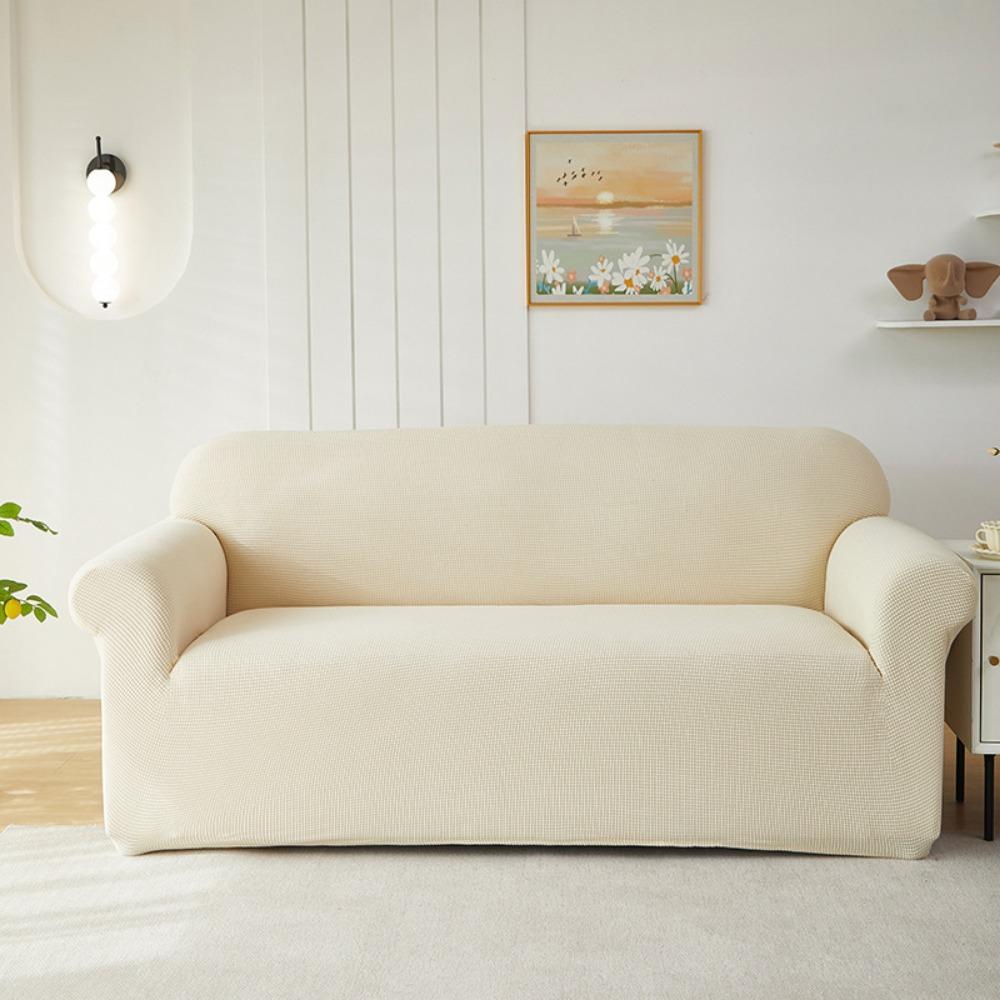 Thick Corn Fleece Couch Cover Stretch Elastic Sofa Slipcover Anti Slip All Season Use