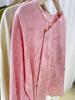 2024 Spring Women's Retro Chinese Style Agate Button Slanted Lapel Top