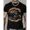 Pánské tričko na motorku 3D Eagle Graphic Krátký rukáv Vintage Streetwear Ride Biker Tričko Pro muže Oblečení Oversized Trička Topy