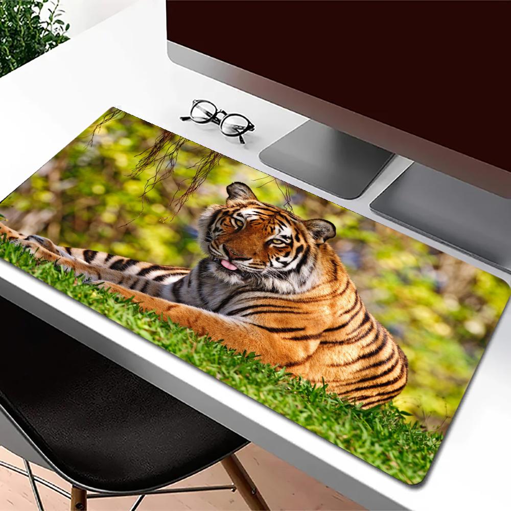 Majestic Tiger Desk Mat Table Mat Pc Accessories Square Mousepad Office Desk Decorating XXL Mouse Pad Keyboard Pad Gaming Setup