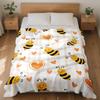 Süße Bienen-Print-Decke, Weiche Gemütliche Warme Überwurfdecke für Camping, Outdoor-Abenteuer, Autofahrten, Bett, Büro, Leicht zu Reinigen
