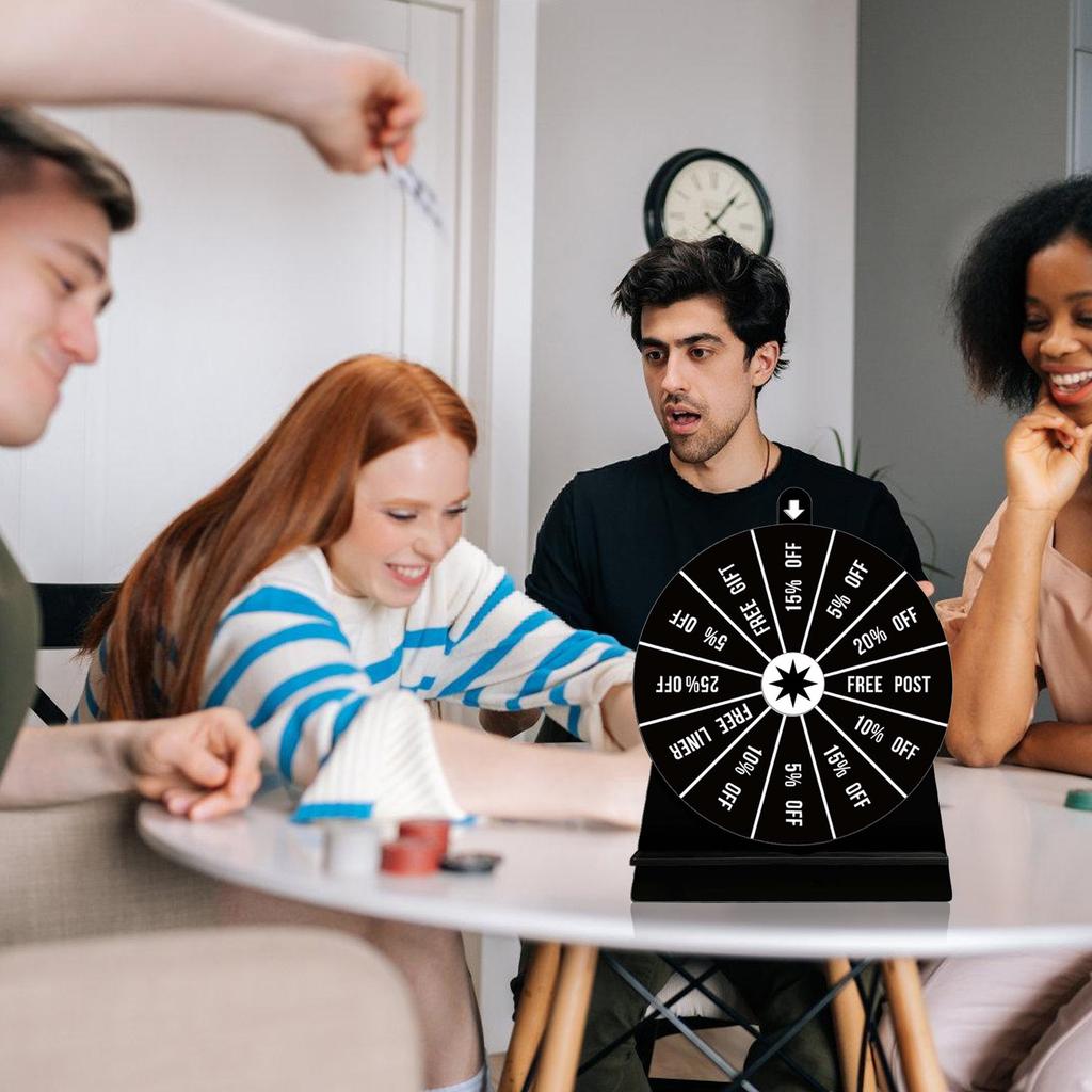 Παιχνίδι Ποτού με Περιστρεφόμενο Τροχό για Ενήλικες με Βάση Στήριξης Πλατό Ρουλέτας Ακρυλική Υφή για Πάρτι Διασκέδαση