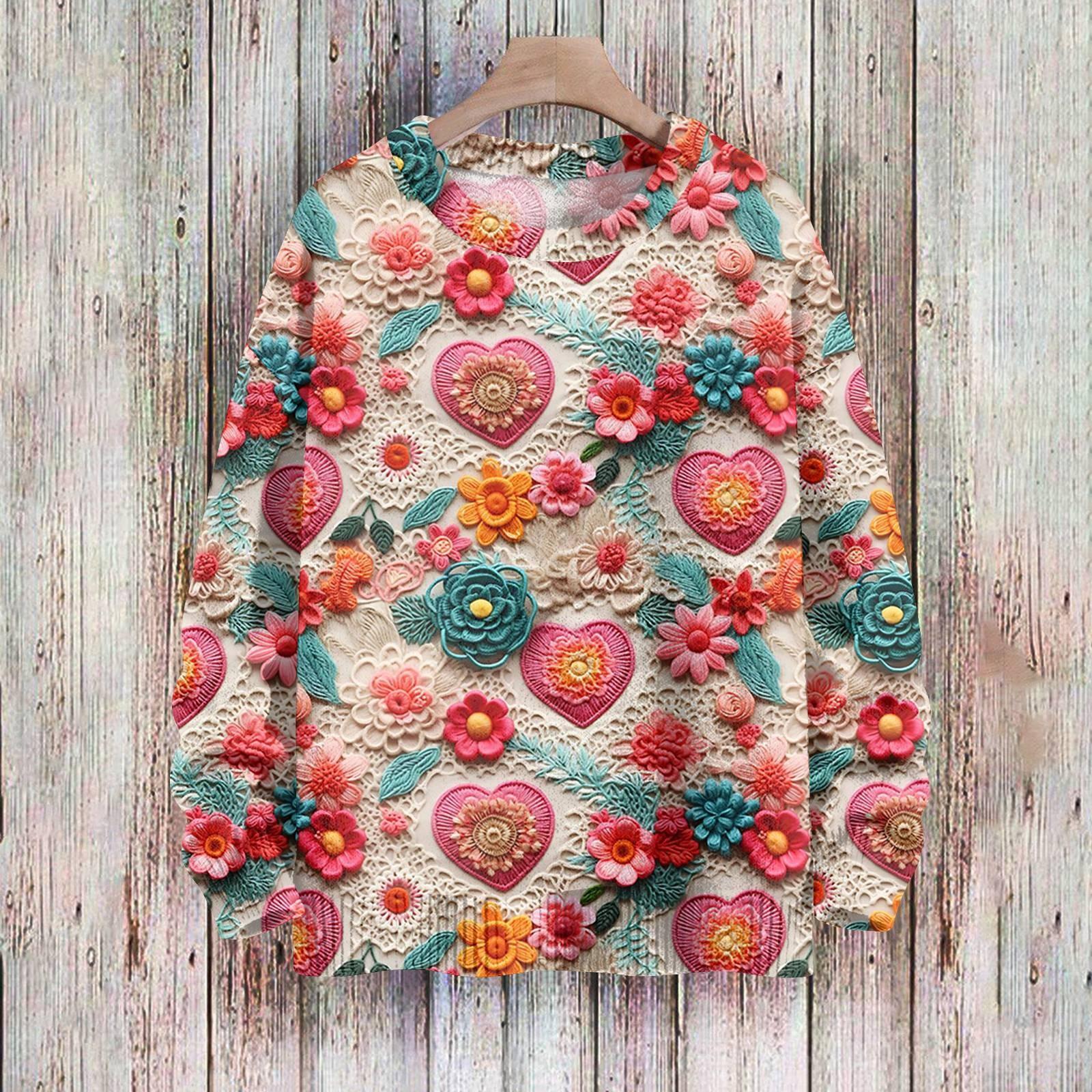 

С Днем святого Валентина, толстовки для женщин, вязаный свитер, симпатичная рубашка, осенний свитер с круглым вырезом, топы XL жёлтый