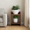 Plant Stand with Shelf Rustic Wood Finish 30 x 30 x 40 cm Engineered Wood