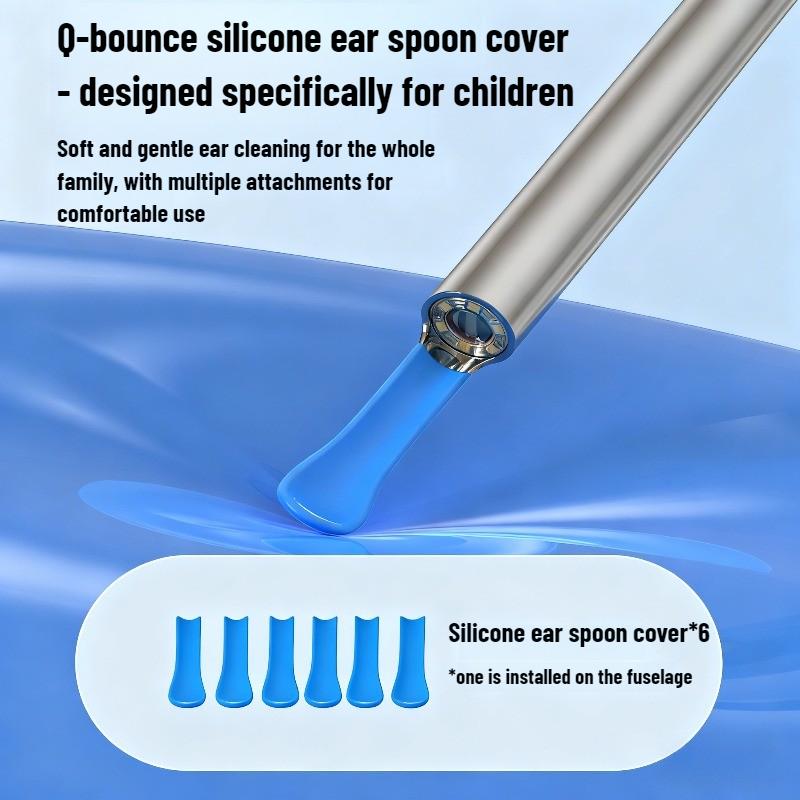 Wireless WiFi Ear Camera Otoscope with Light - HD Visual Ear Cleaning Kit, Smart Earwax Removal Tool with App Monitoring