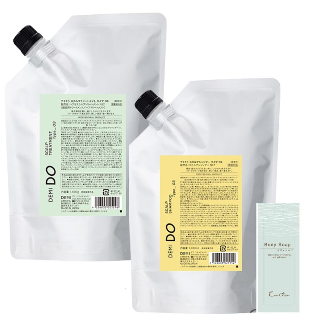 Shampoing pour cuir chevelu Demi Do OS 1000 ml, soin pour cuir chevelu 1000 g, recharge pour peau sèche avec savon pour le corps DEMI DEMI DO