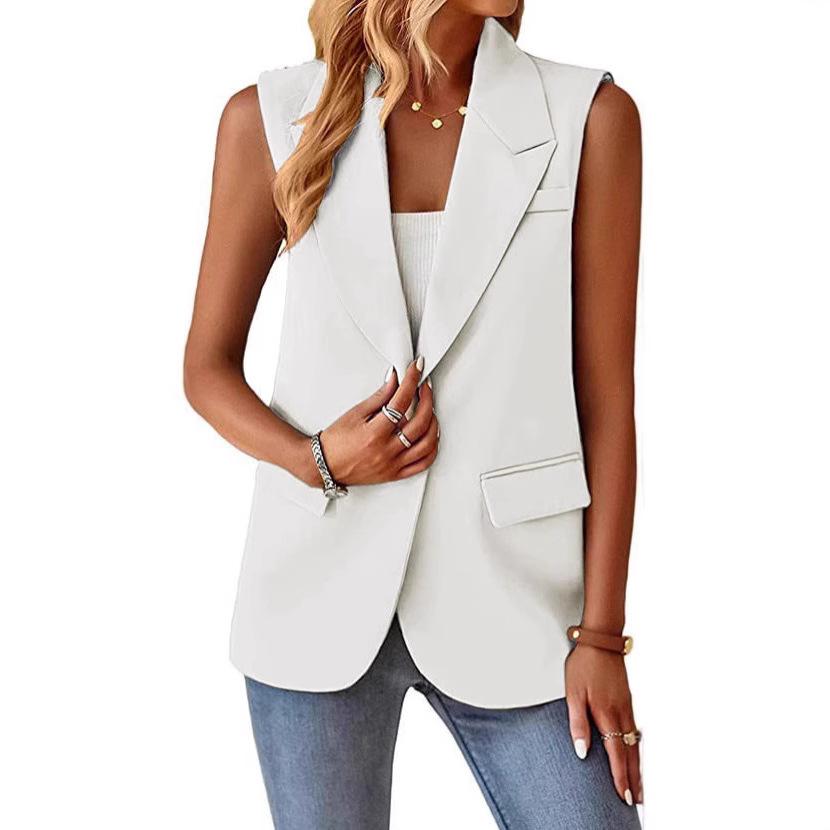 Spring/Summer 2026 Women's Sleeveless Commuting Waistcoat Suit