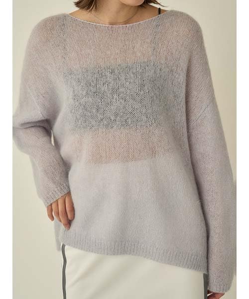 Emi Mohair Loose Knit 13WNT251050 LBLU Women's