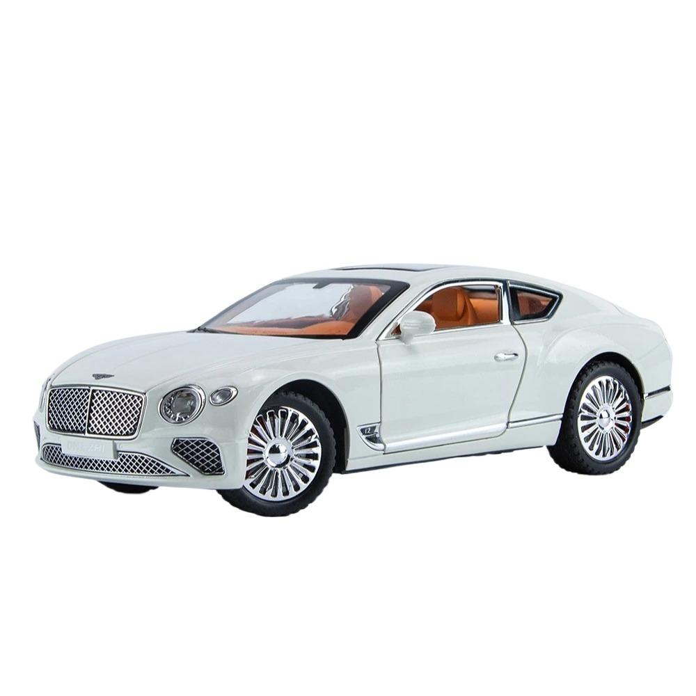 

1/24 Модель автомобіля Bentley Continental GT Литий під тиском сплав Іграшковий автомобіль Колекційний Інерційний Іграшковий транспортний засіб зі звуком і світлом білий