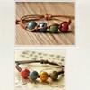 Ethnic Style Ceramic Beaded Dainty Bracelets Bangle Handmade Wax Rope Bracelets