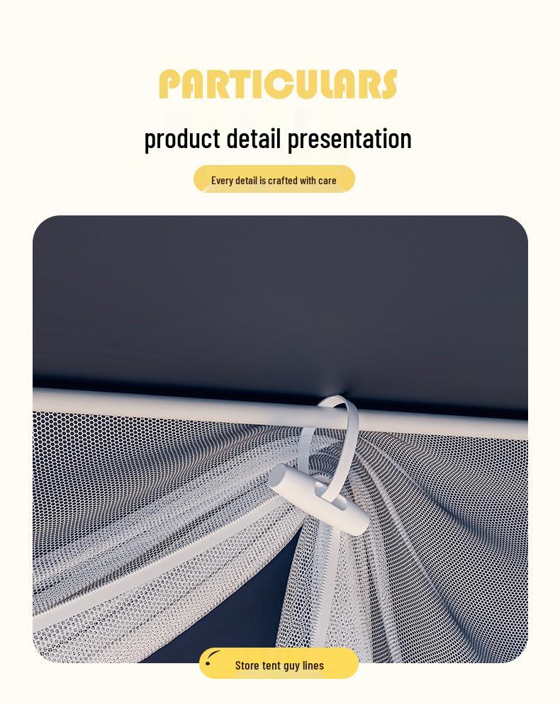 University Dorm Blackout Privacy Curtain - 3-Door Mosquito Net for Bunk Beds