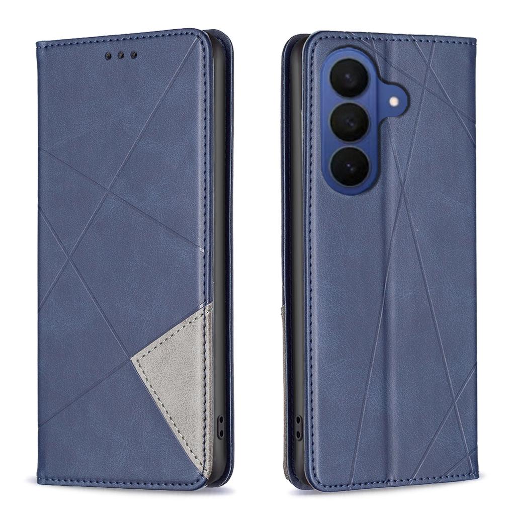 For Samsung Galaxy S26 Pro Case Card Slots Geometry Imprint Leather Phone Cover
