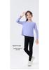 Schnelltrocknendes Yoga-Outfit für Mädchen: Bedrucktes Oberteil & Haifischhose