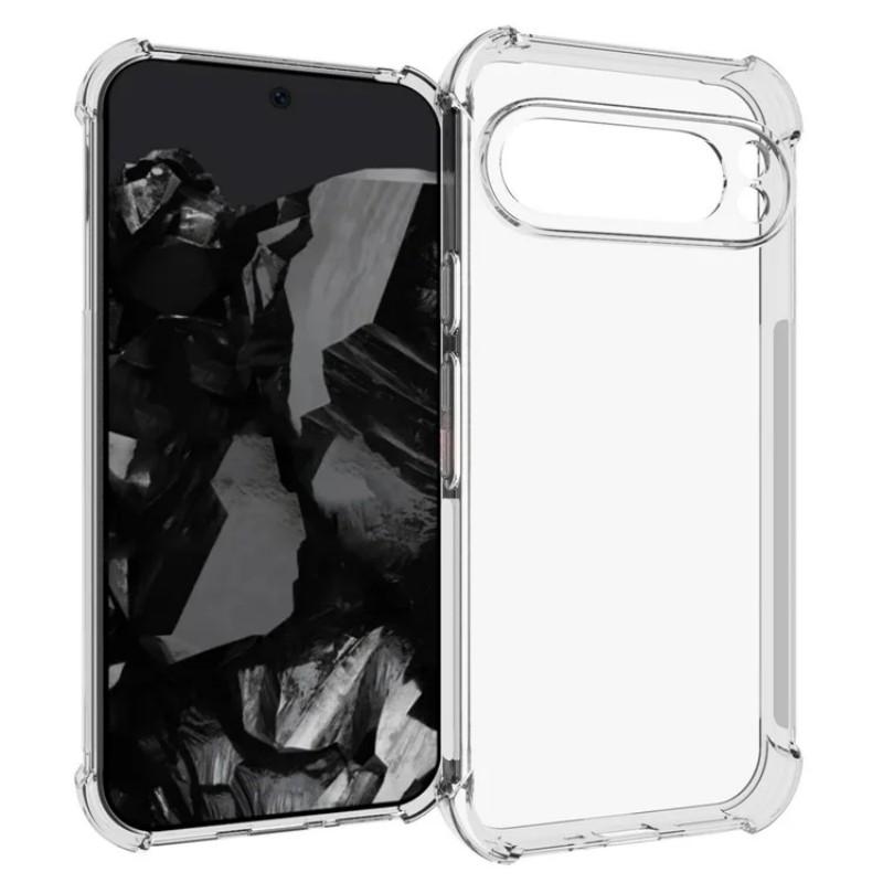 For Google Pixel 9 Pro XL Clear TPU Case WANLONFENG TM Series 2.0mm Phone Back Cover