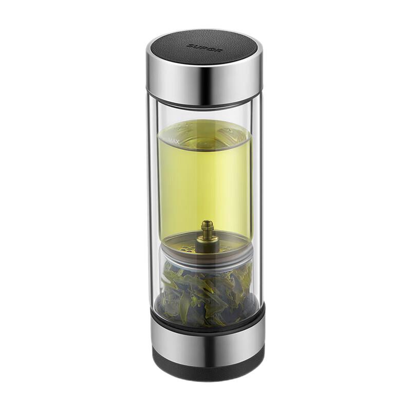 Supor Earl Black Double-Layer Glass Tea Cup 360ml