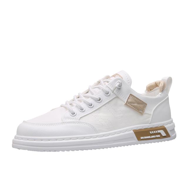 Trendy Men 'S Skate Shoes Fashion All -Match Men 'S White Shoes Summer New Men 'S Leather Casual Shoes Business Shoes For Men