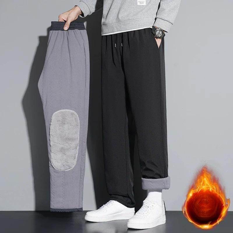 Winter Running Pant Windproof Cashmere Thicken Fleece Sweatpants Men Joggers Warm Pants Male Waterproof Thermal Trousers