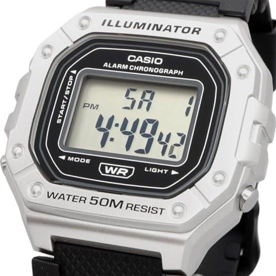 CASIO Standard Digital Wristwatch W-218HM-7AV Mens Womens Cheap Chipukashi Silver Metallic Overseas Model