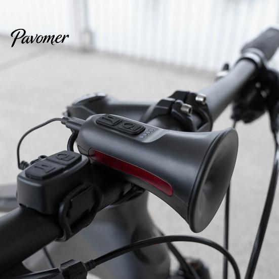 Handlebar Bell Electric Bike Loud Crisp Clear Sound Rechargeable E-bike Horn Waterproof Anti-Theft Alarm Bicycle Accessory