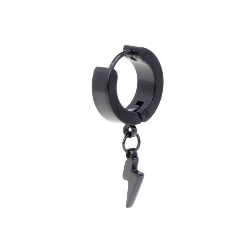 1pc Punk Earrings Fashion Lightning Pendant Personality Male Women Men Jewelry Titanium Steel AVE