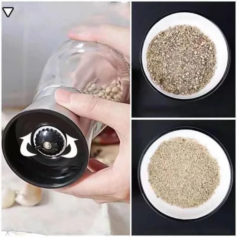 Râșniță de piper din oțel inoxidabil reglabilă manuală pentru sare și moară, instrument de bucătărie durabil pentru măcinarea condimentelor