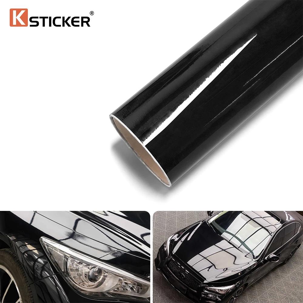 Glossy Black Car Wrapping Vinyl Wrap Film Sticker Roll Bubble Free Air Release Vehicle Motocycle Decal Auto Tuning Accessories