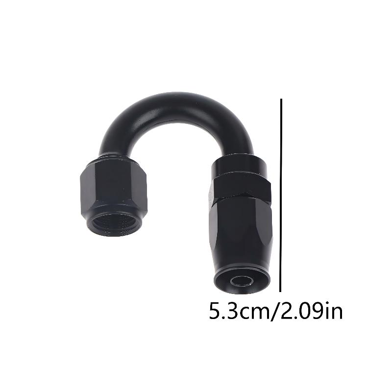 180 Degree AN4 AN6 AN8 AN10 Car Hose End Fitting Hose Adapter Swivel Oil Cooler Fitting For Car Oil Line Modification AN4 180°