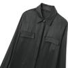 Kaslead New Arrival Women's Fashion Style Fashion Pocket Silk Satin Texture Long Sleeves Shirt 8987213