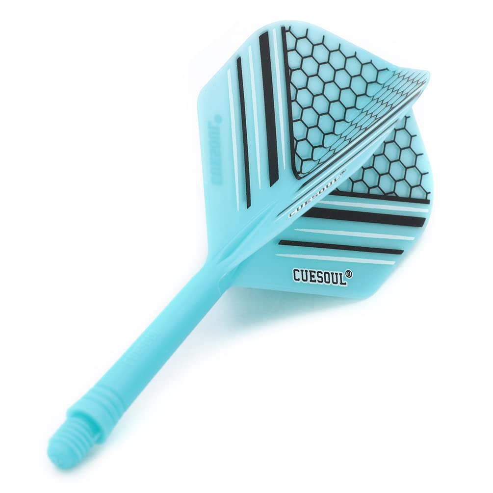 CUESOUL Integrated Flight AK5 Standard Shape Blue Base Black White Pattern 3 Set CSAK-55X-3