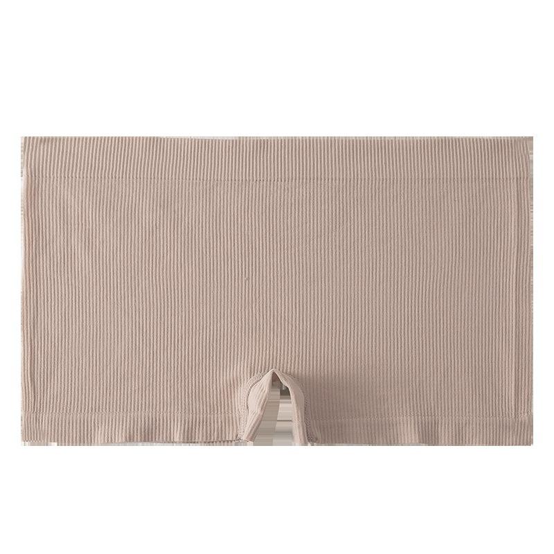 Women Seamless Low Waist Breathable Ribbed Solid Color Safety Underwear Panties