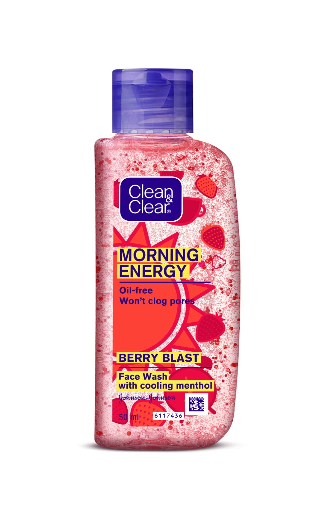 

Clean & Clear Morning Energy Berry Blast Гель для умывания, Красный, 50 мл