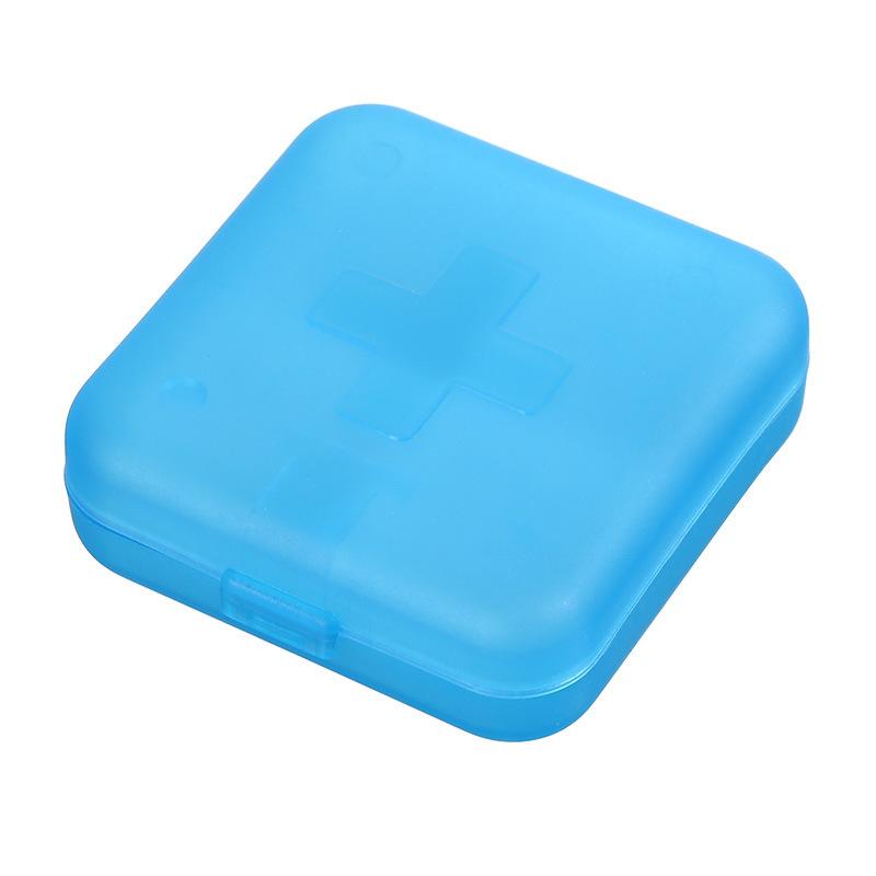 Mini Four Compartments Divided Into Mini Split Pill Box Portable Carry-on Week Pill Organizer Box Cute Travel Small Jewelry Pill