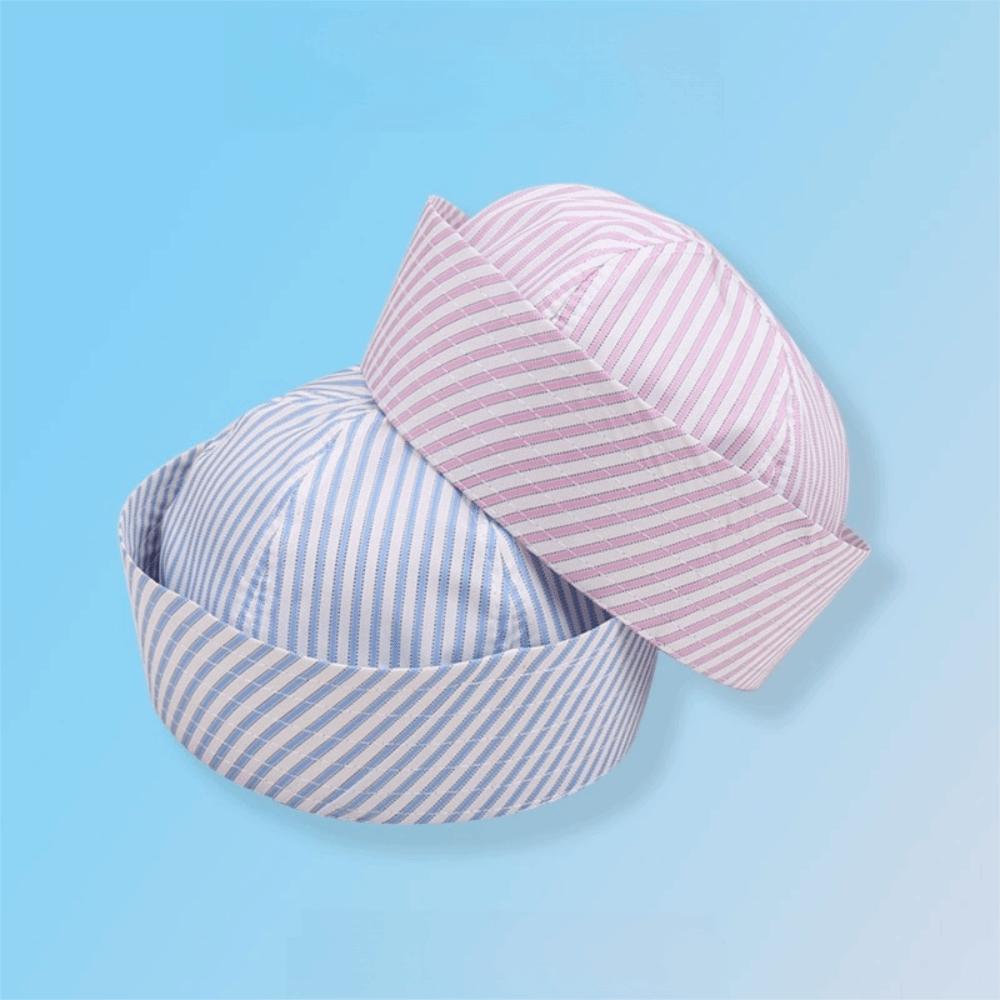 Fashion Stripe Cosplay Sailor Hat Comfortable Breathable Stage Performance Hat Thin Lightweight Beret Unisex
