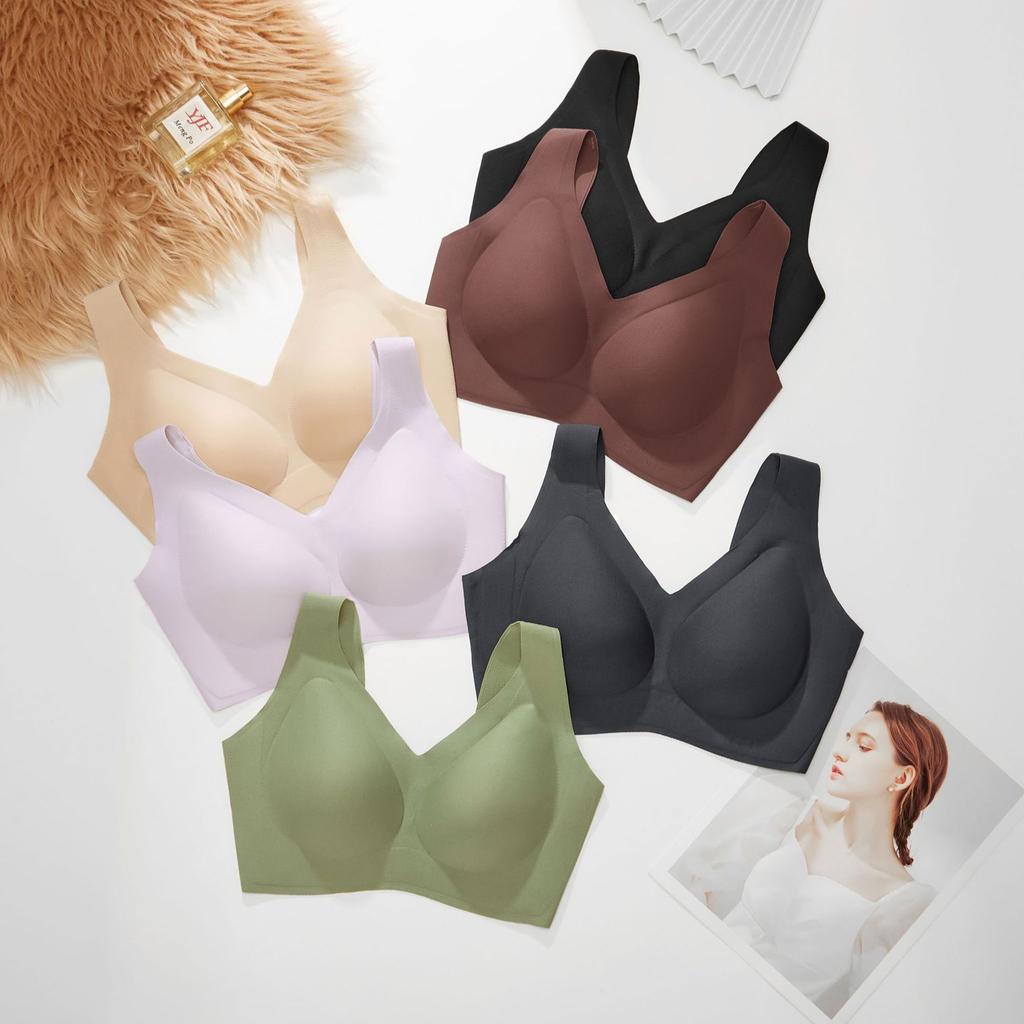 Invisible Bra Women's Invisible Underwear Women's Bras Without Underwire Gathering Bra Lacing Breathable Bra Push Up Bra