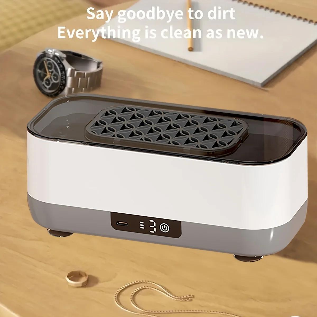 

Перезаряжаемый через USB портативный очиститель, подходит для беспроводных дорожных инструментов, таких как очки, ювелирные изделия, часы и кисти для макияжа. белый