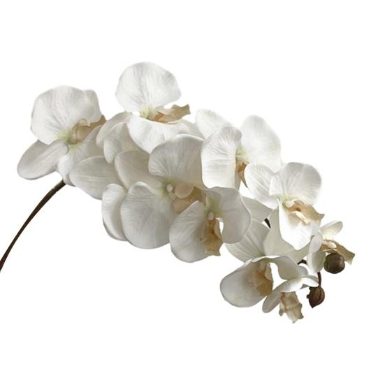 Искусственные Цветы Фаленопсис 10 Головок на Стебле 3D Печать Реалистичные Искусственные Орхидеи для Дома Гостиной Свадебной Вечеринки Декор Стола