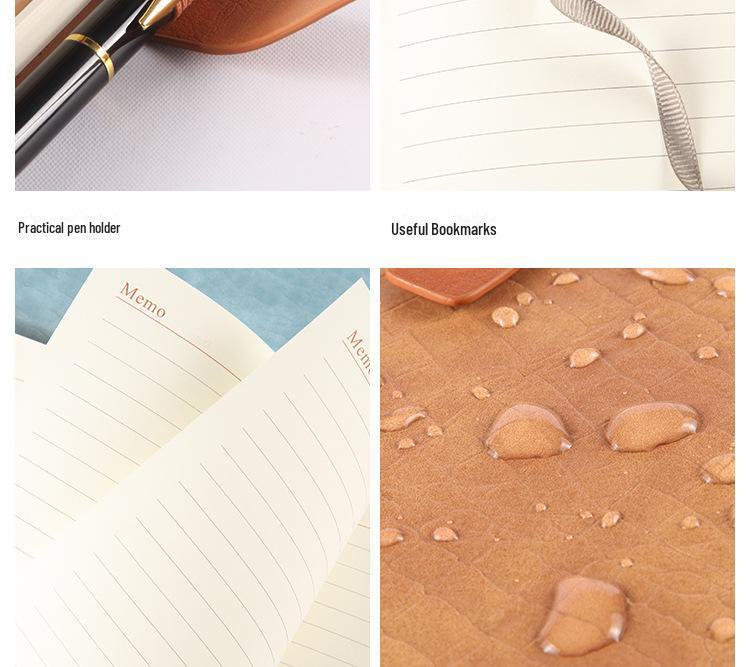 A5 Business Office Hardcover Buckle Notepad - Creative Imitation Leather PU Notebook with Custom Logo