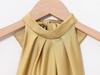 Vestido de Satén de Seda Europeo y Americano para Mujer, Delgado, sin Espalda