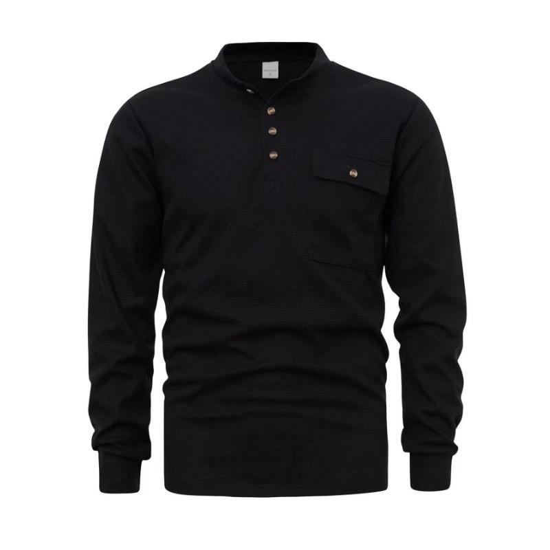 

Мужская рубашка с круглым вырезом, мужская базовая рубашка, мужские пуловеры и топы с длинными рукавами XXL чёрный
