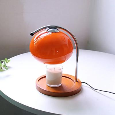 Vintage Stained Glass Lamp Candle Warmer Adjustable Temperature Aromatherapy Flameless Lamp Bedroom Bedside Ambient Light